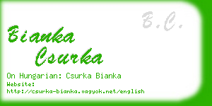 bianka csurka business card